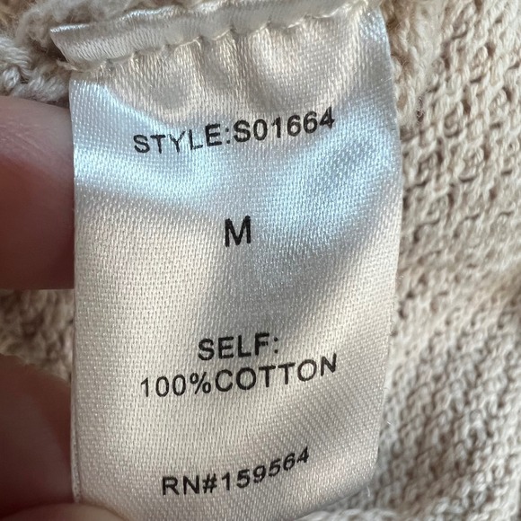 Bluivy‎ S01664 Cotton Knit Lounge Set Waffle Top Pants Two Piece Beige Medium - Picture 7 of 12